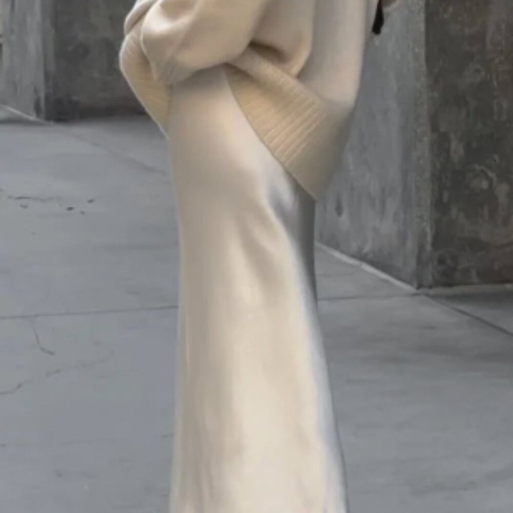 Rumored Archive Maxi Bias Satin Skirt